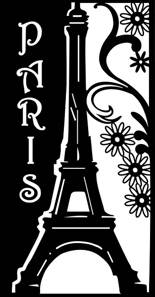 Šablóna Silhouette Romantic Paris DIN A4