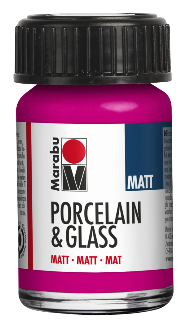 Porcelain & Glass matt 15ml, malinová