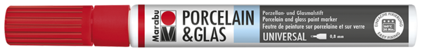 Porcelain & Glas Painter 0,8mm, červená čerešňa
