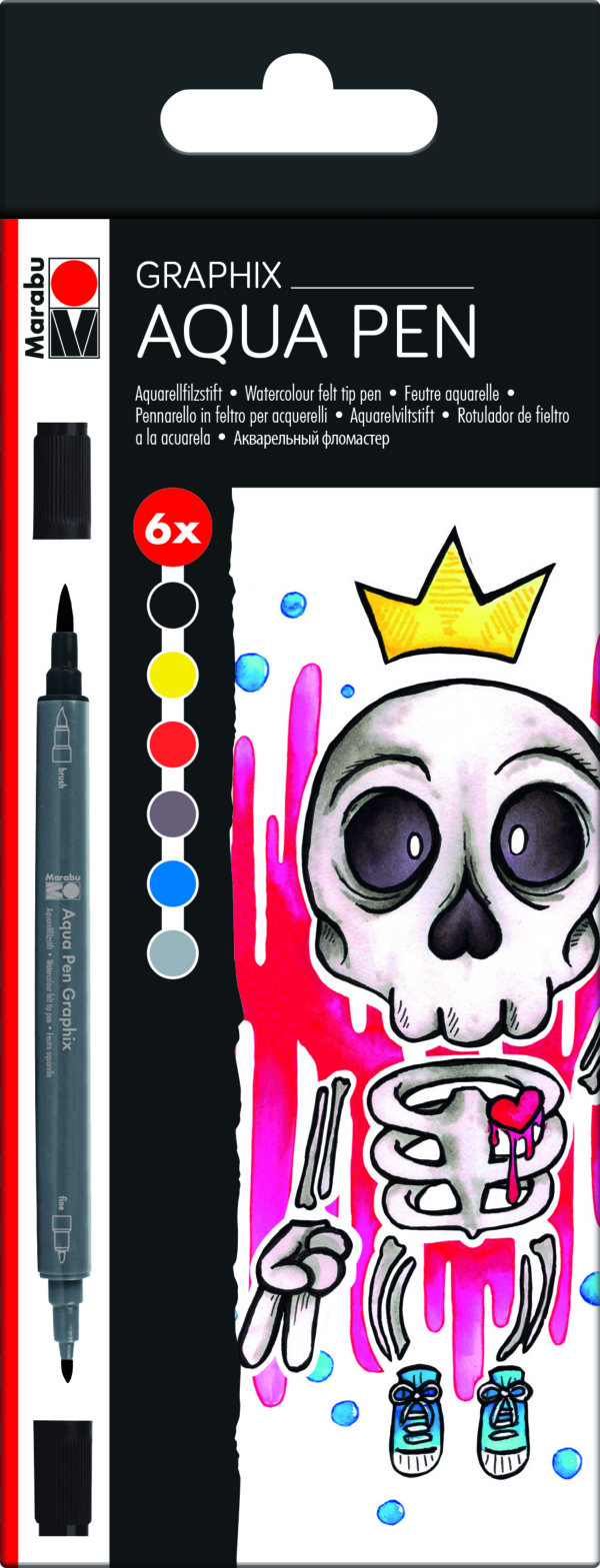 Aqua Pen Graphix - King of Bubblegum, súprava 6 popisovačov