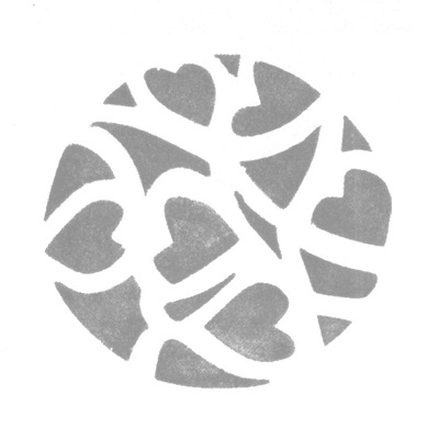 Art Stamp Hearts, pečiatka 16x16cm