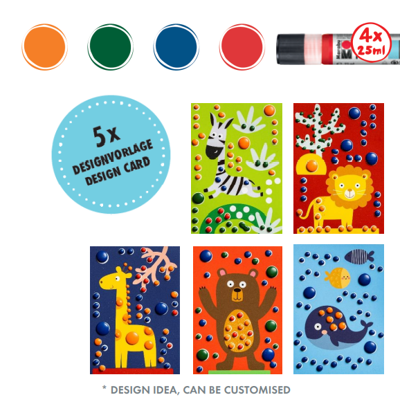 Dot Pen 25ml, súprava 4x25ml, ANIMALS