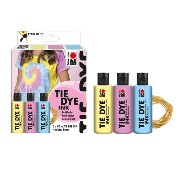 Tie-Dye-Ink Set, 3x80ml, Pastel