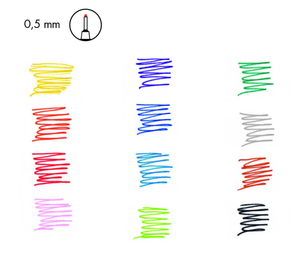 Fineliner Colour Doodle Supreme, súprava 12 popisovačov