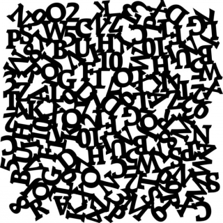 Šablóna Silhouette Mixed Alphabet 30x30 cm