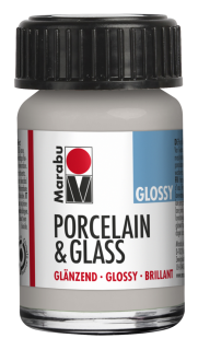 Porcelain & Glass glossy 15ml, strieborná