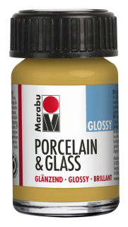 Porcelain & Glass glossy 15ml, zlatá