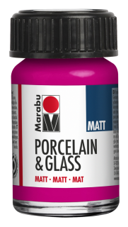 Porcelain & Glass matt 15ml, malinová