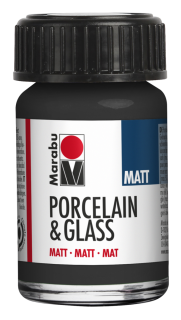 Porcelain & Glass matt 15ml, čierna